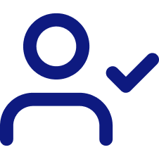 icon of person with check mark next to them